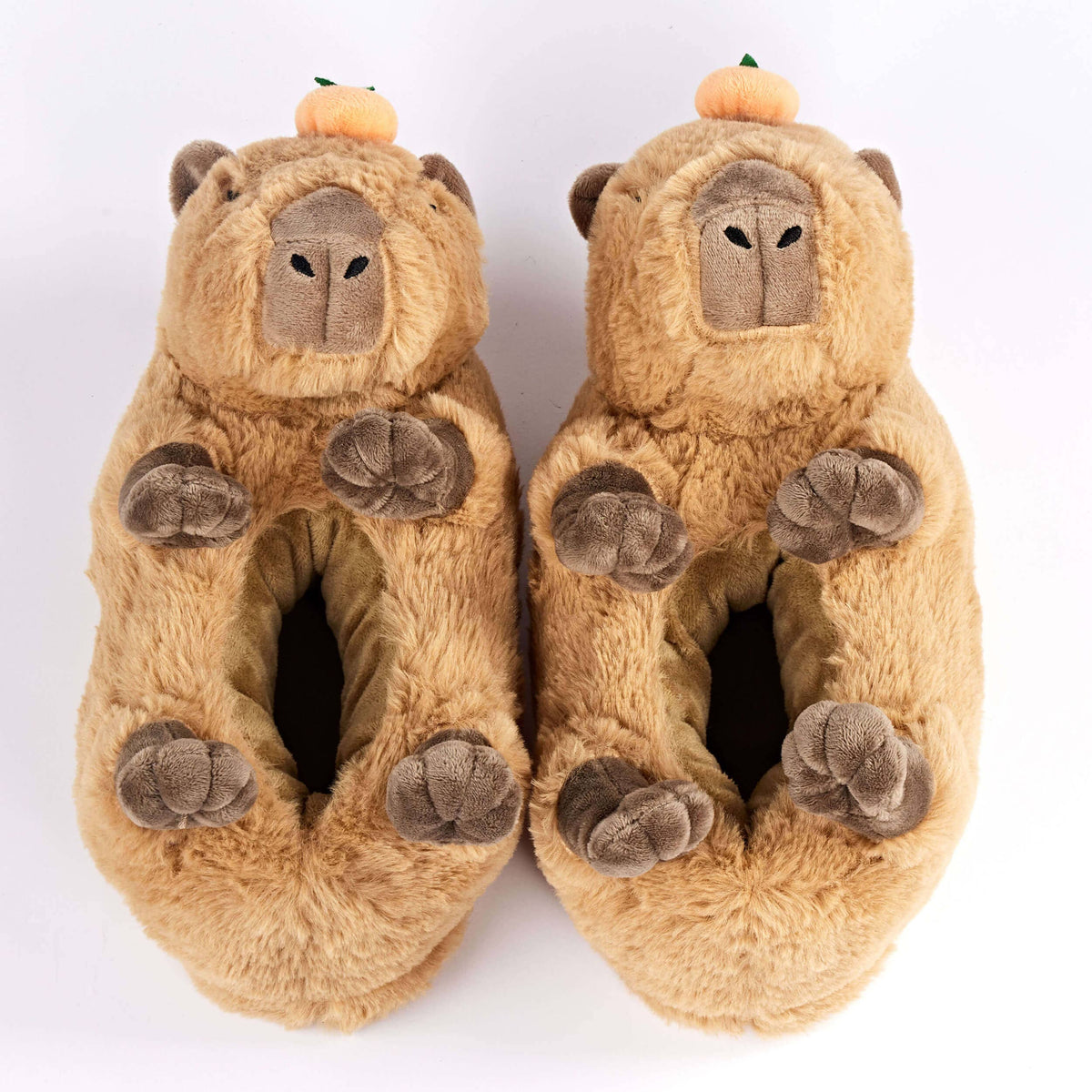 Mabel the Capybara | Kids Animal Plush Slippers with Gripper