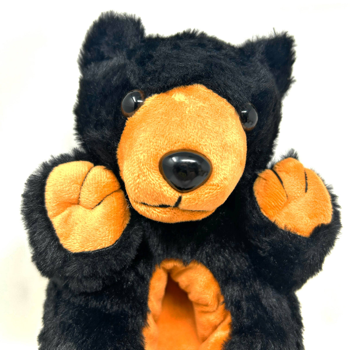 Homer the Black Bear | Kid's Plush Non Slip Slippers