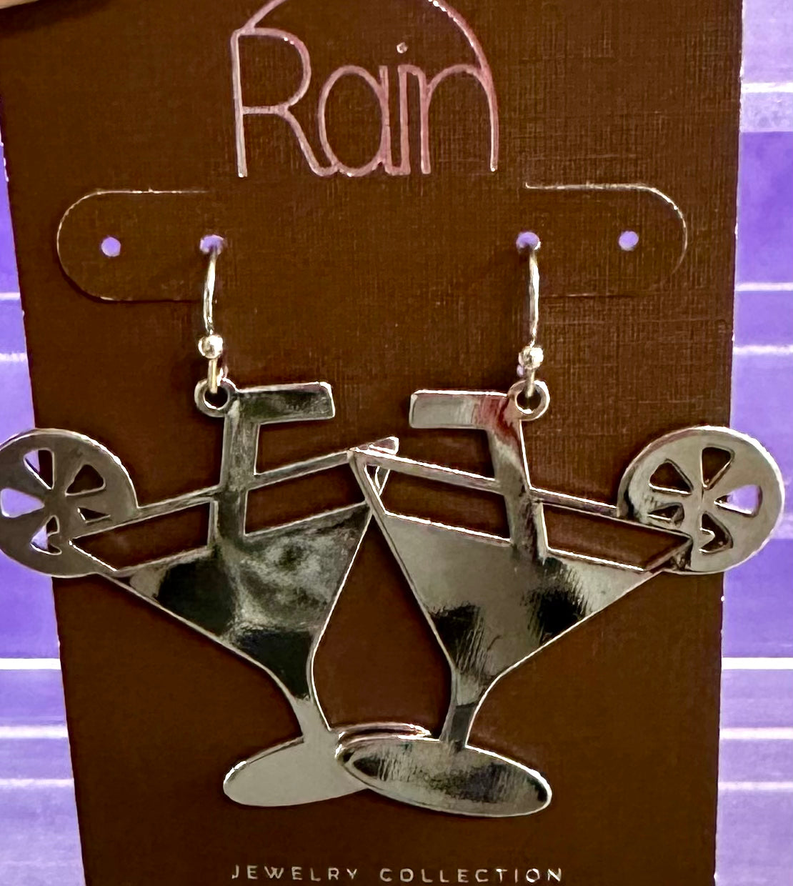 Silver With A Twist Rain Earrings