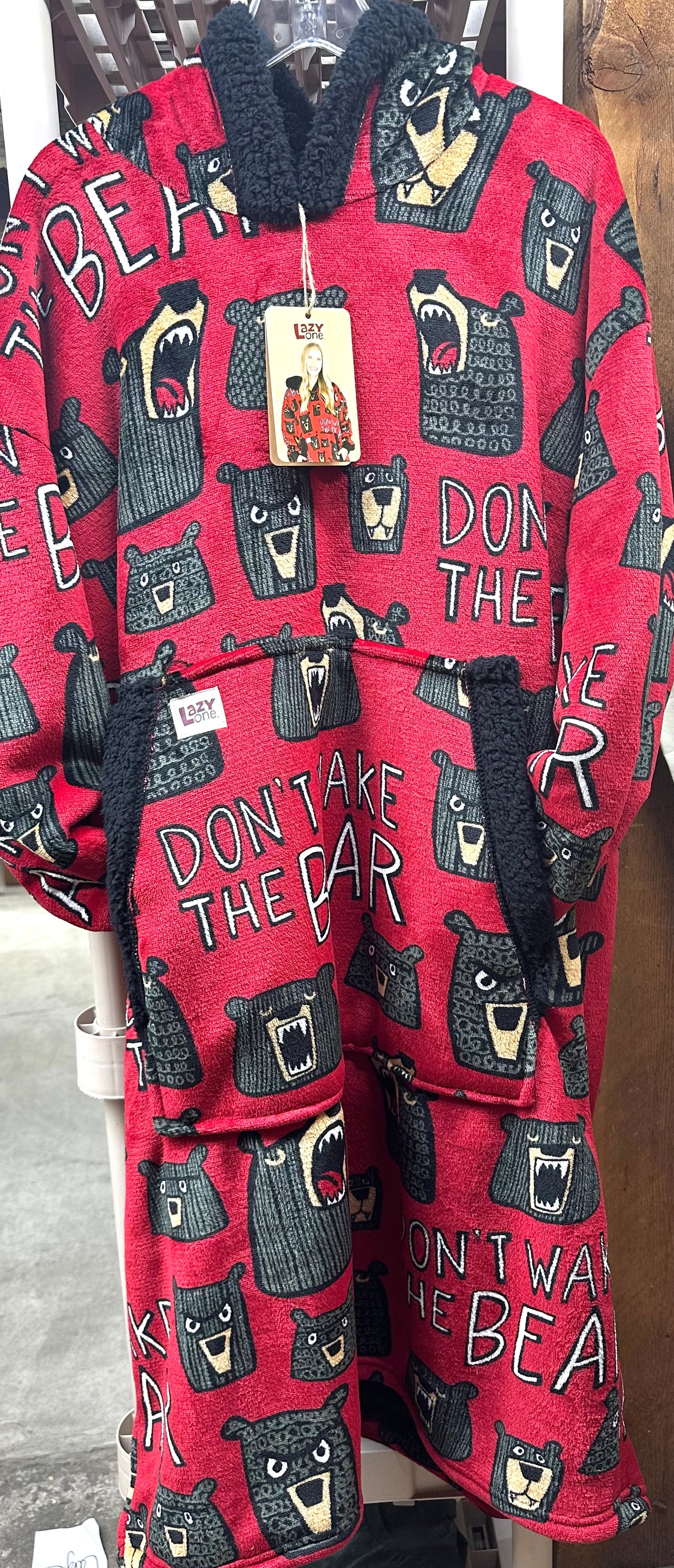 LO Don’t Wake the Bear Blanket Hoodie
