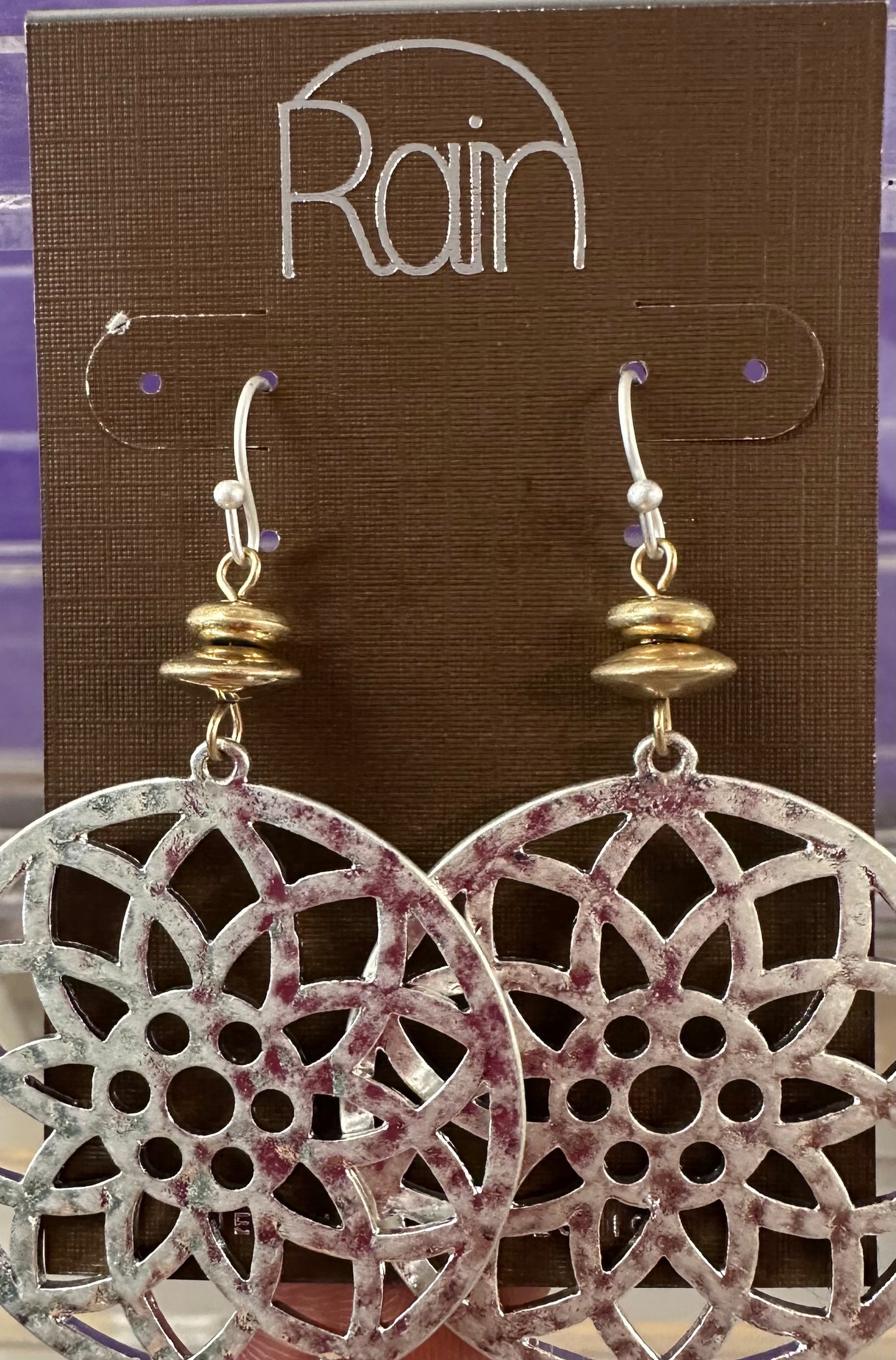 Spiro Medallion Rain Earrings
