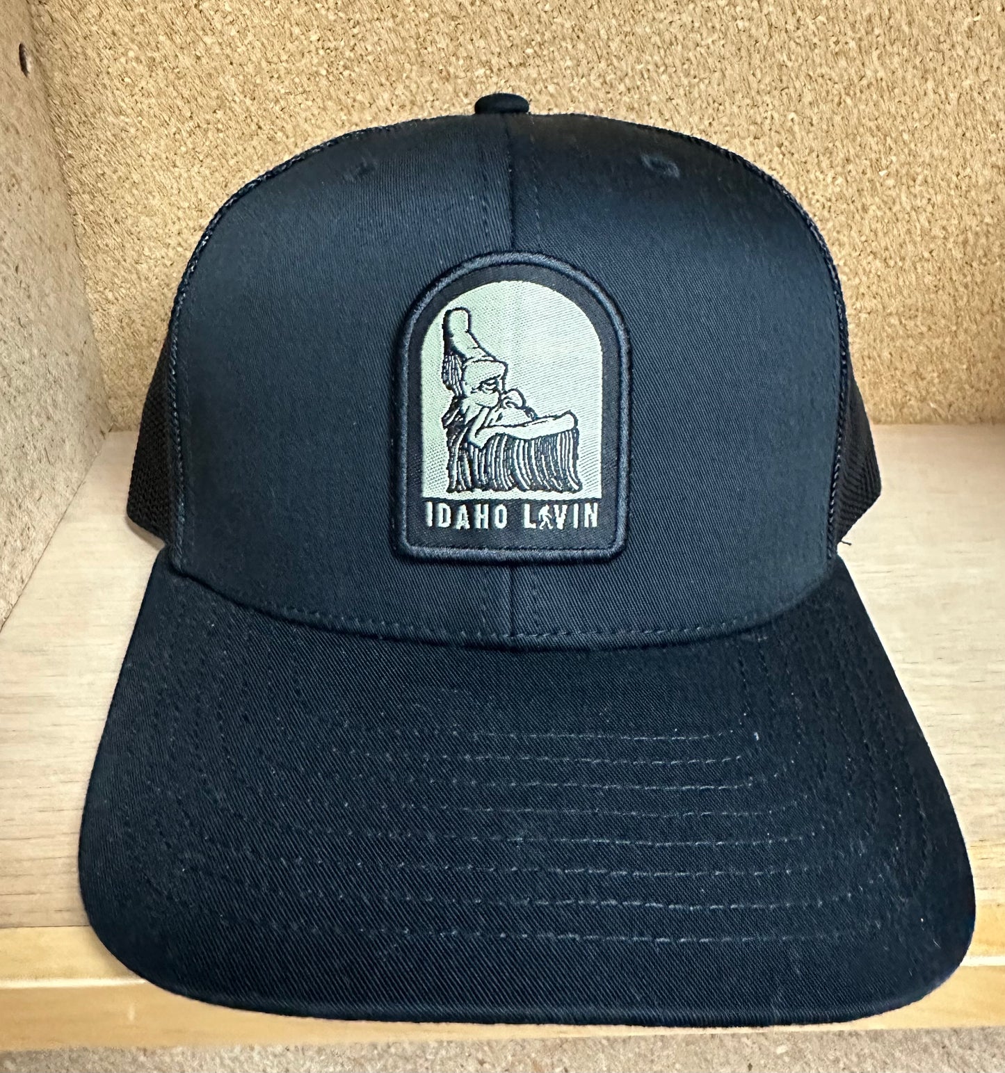Idaho Livin Patch Hat (Black) Bigfoot