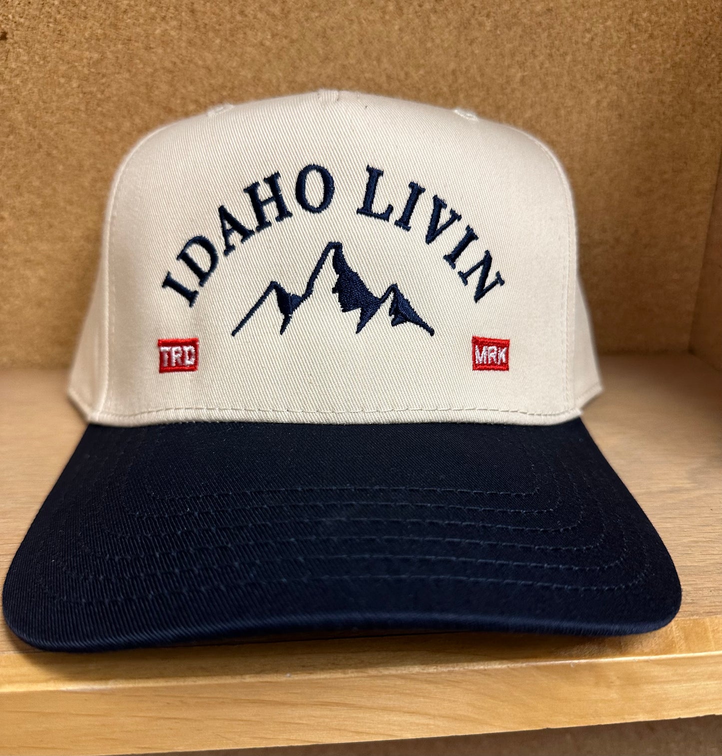 Idaho Livin Hat (Cream/Navy)