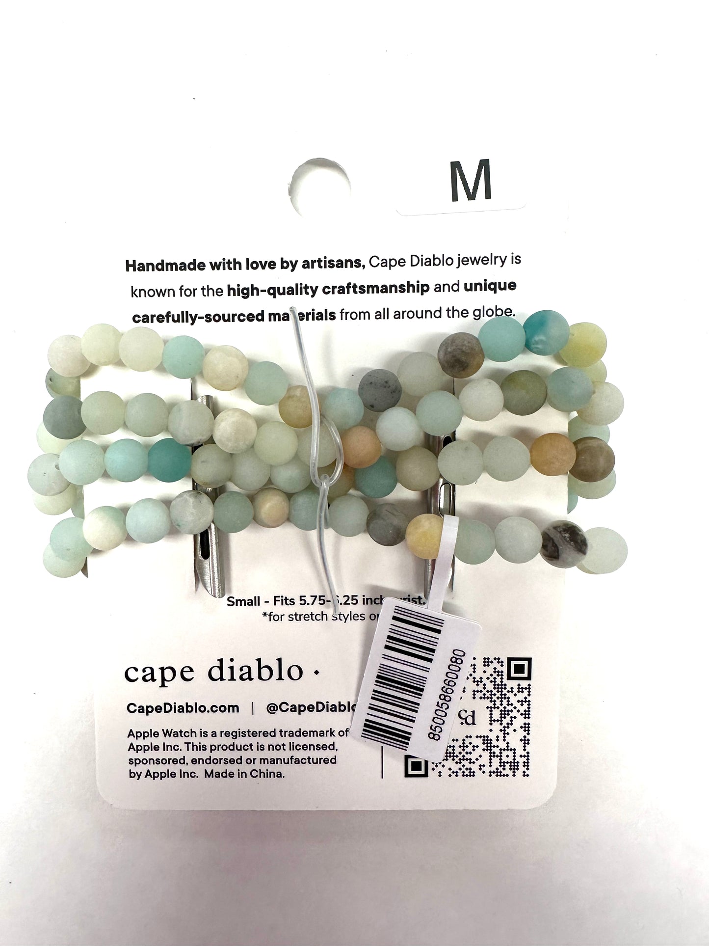 Amazonite Jasper Stretch Apple Watch Strap