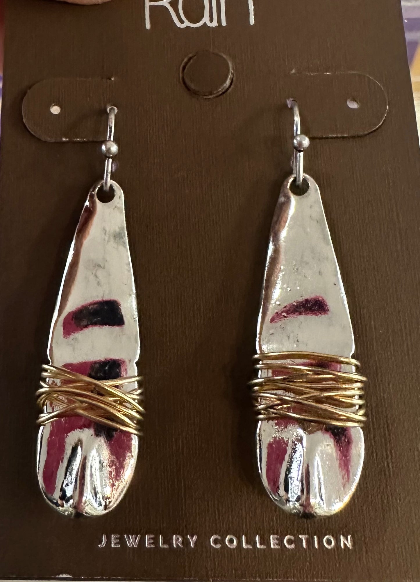 Wire Wrap Long Drop Rain Earrings