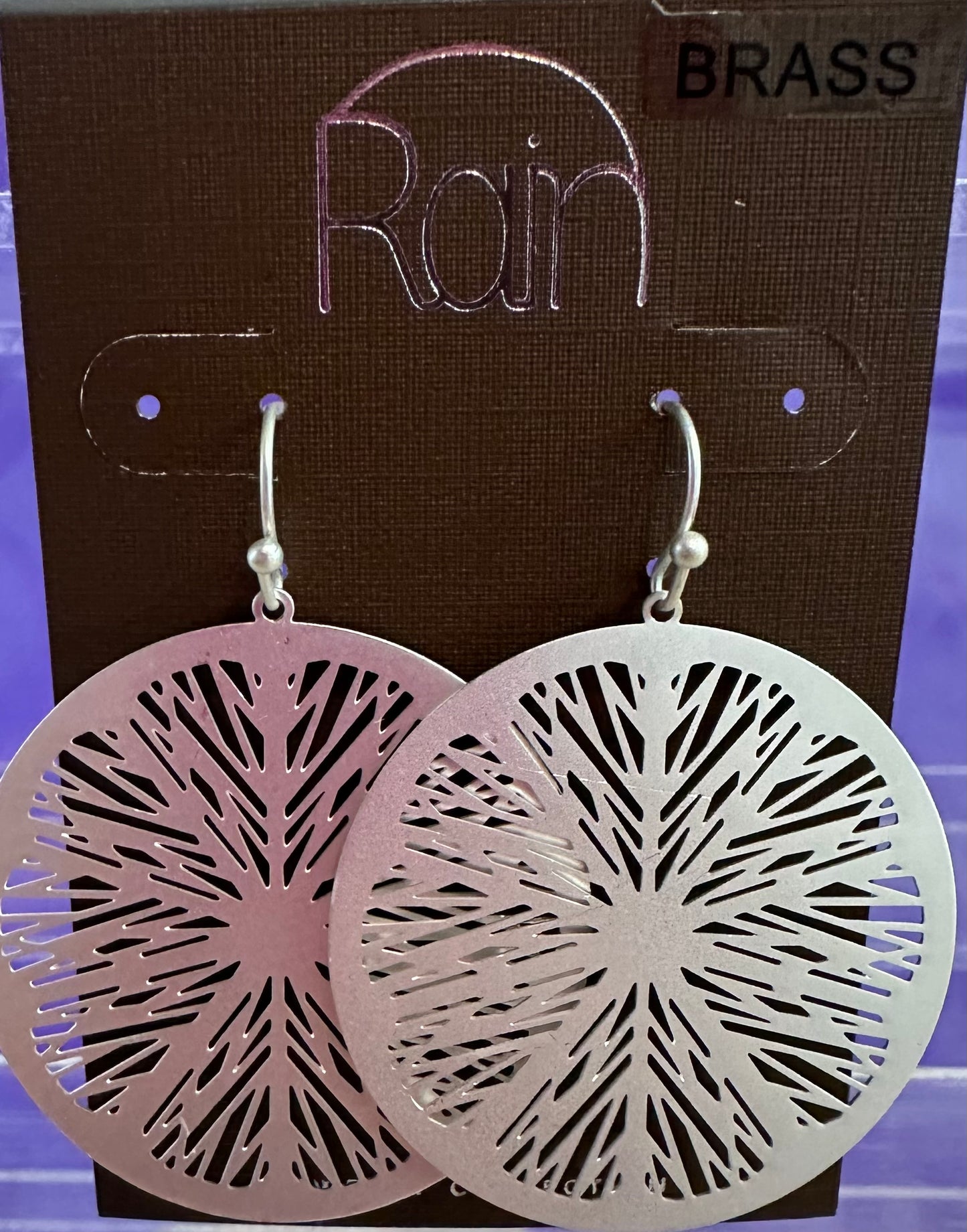Silver Filigree Citrus Slive Rain Earrings