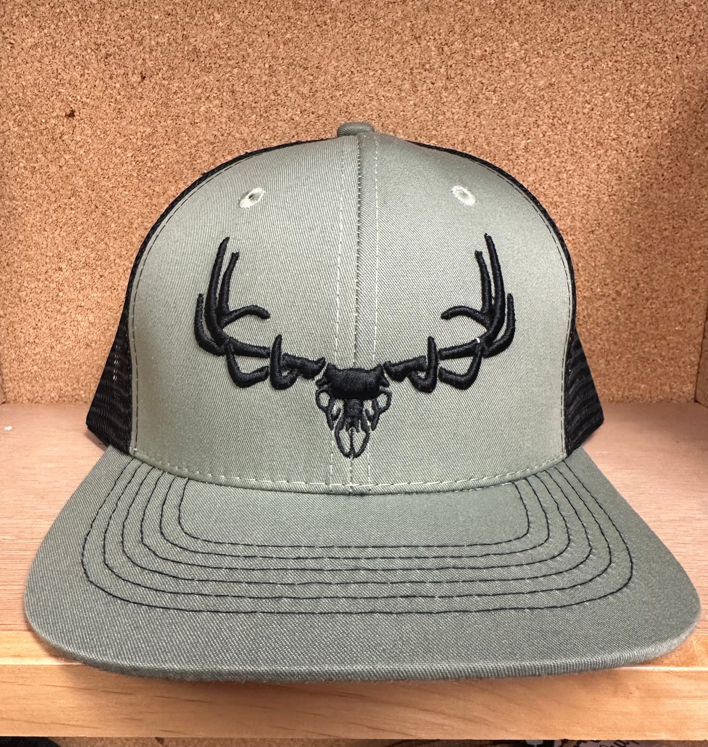 3D Elk Olive Hat