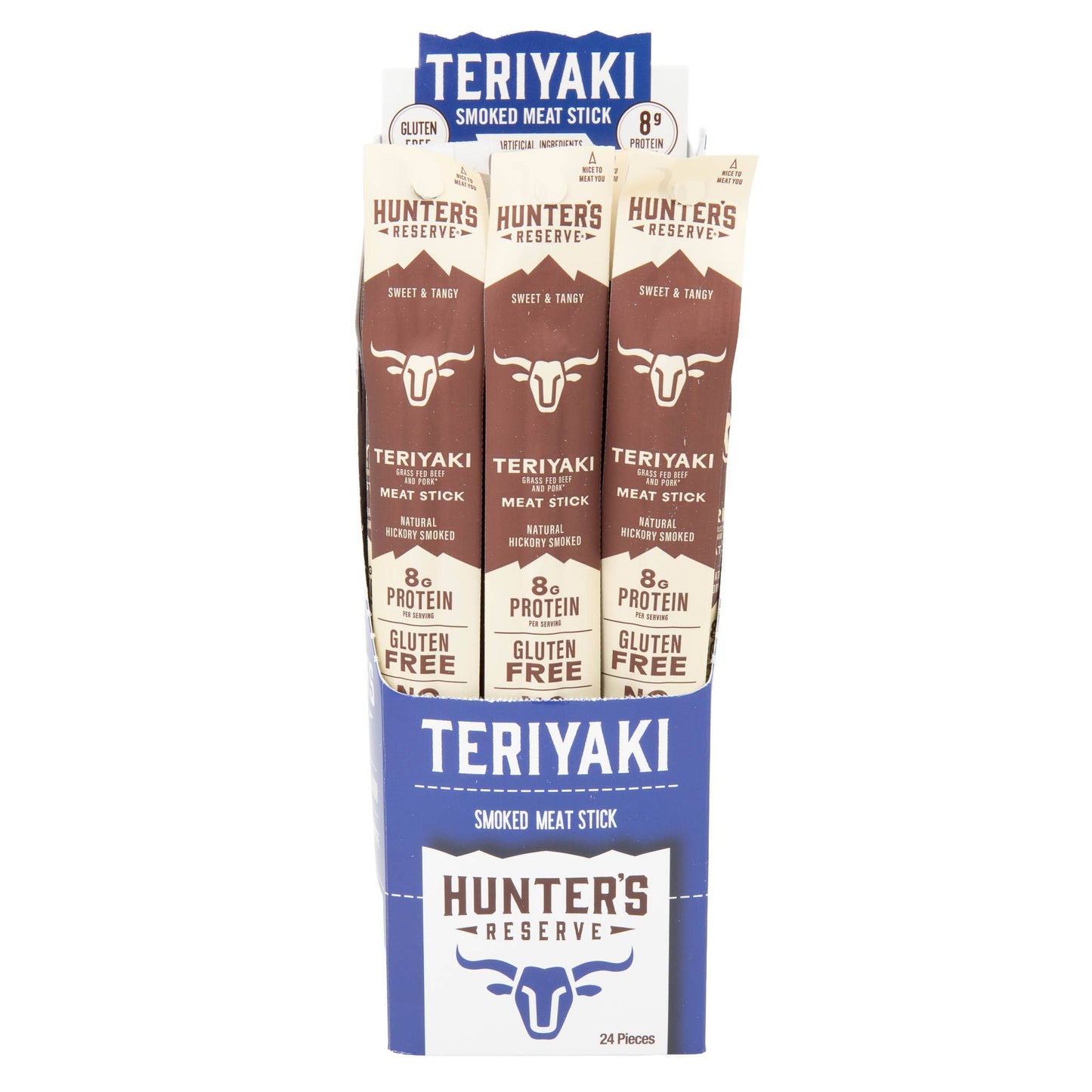 Teriyaki Grass Fed Beef Meat Sticks - 24 Pack