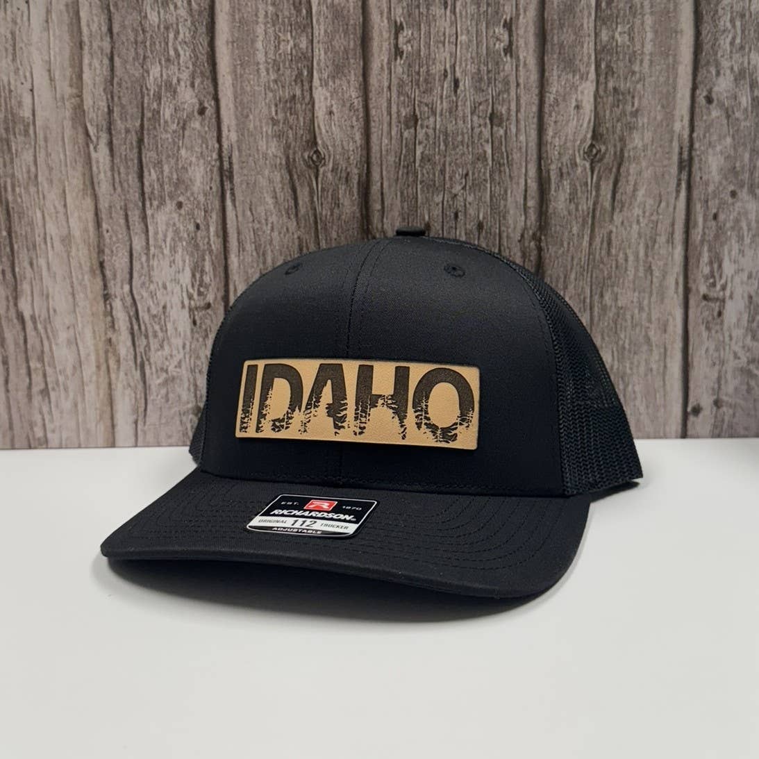 Idaho Tree Line Leather Patch Hat – 208tees