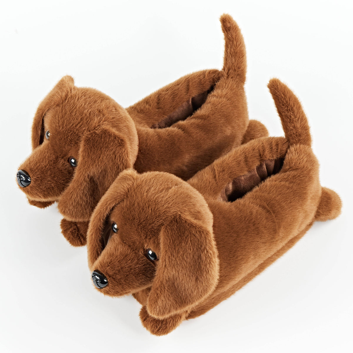 Birdie the Dachshund | Kids' Funny Non-Skid Plush Slippers