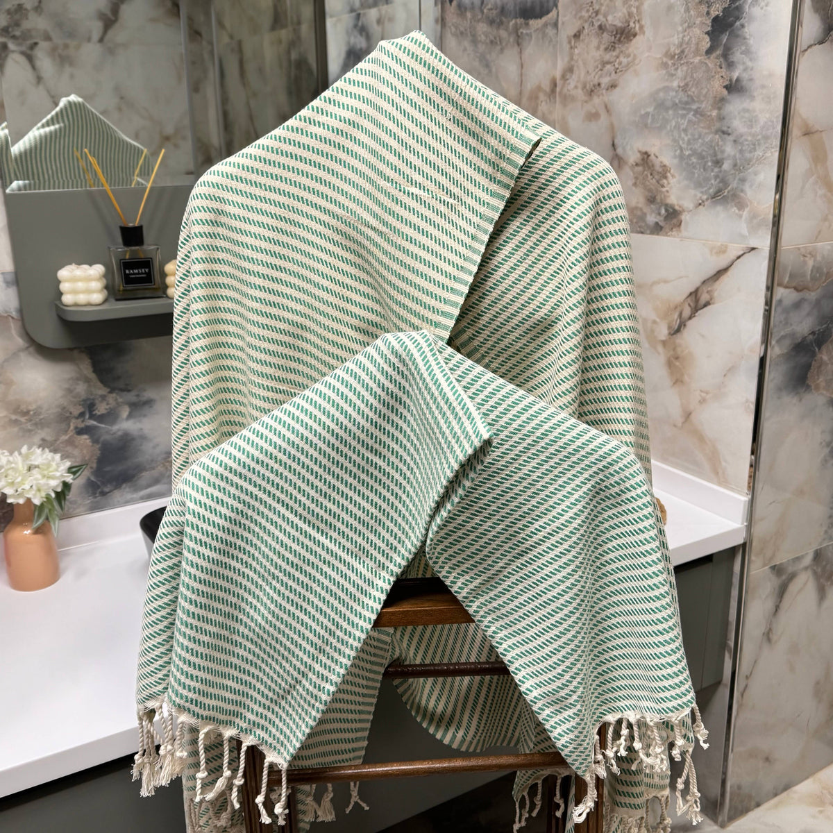 Striped Turkish Towel – Custom Name Embroidery