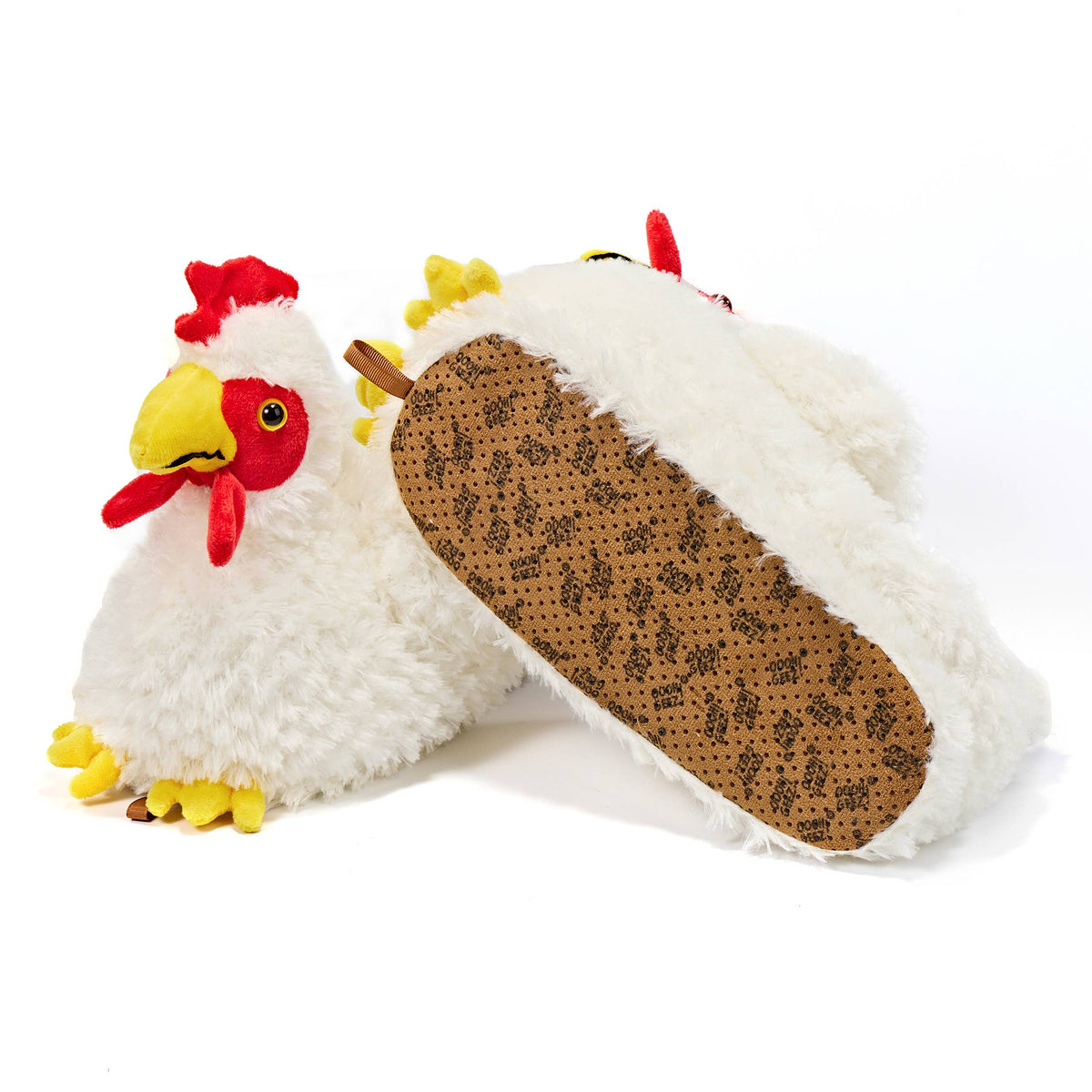 Tootsie the Chicken | Kids' Plush Slippers with Grippers