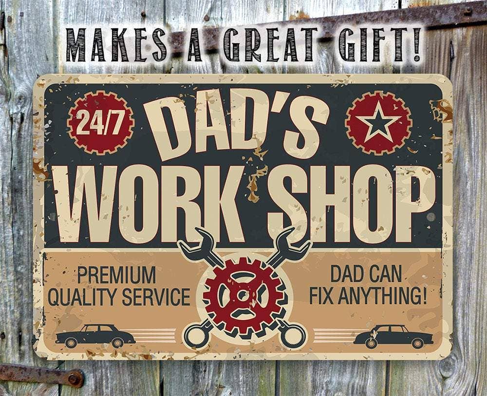 Dad Gift Sign | Dad's Work Shop