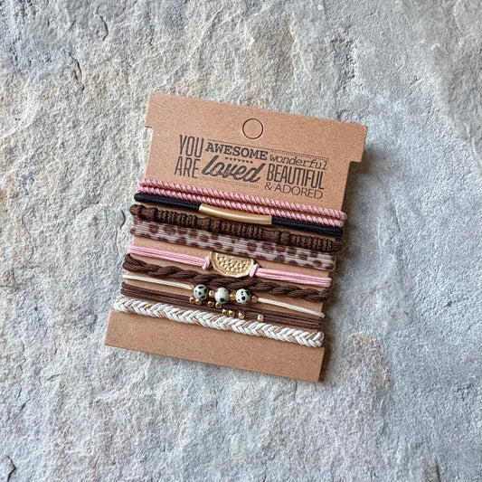 Charm Hair Ties on Kraft Card | Cheetah