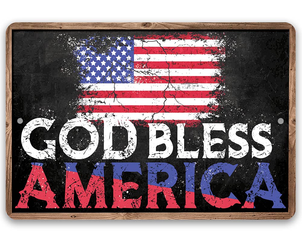 Patriotic Sign | God Bless America Chalkboard