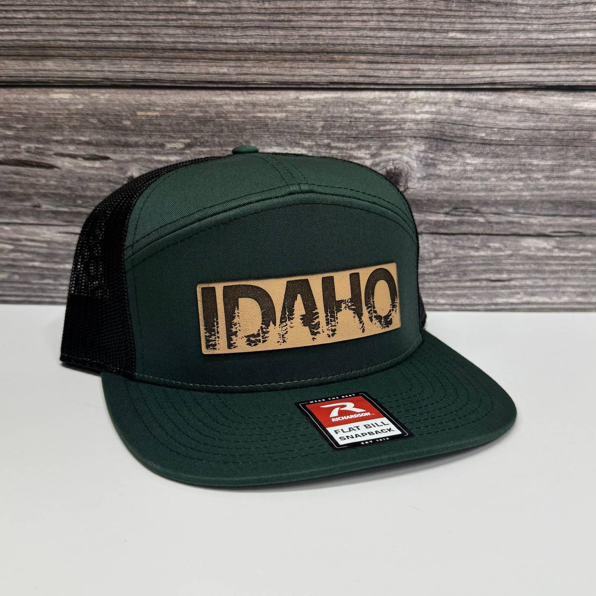 Idaho Tree Line Leather Patch Hat – 208tees