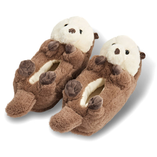 Otter One | Kids Plush Cozy Slippers with Grippers