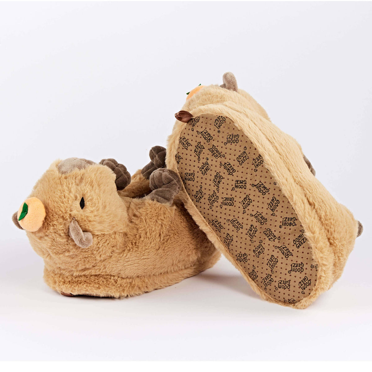 Mabel the Capybara | Kids Animal Plush Slippers with Gripper