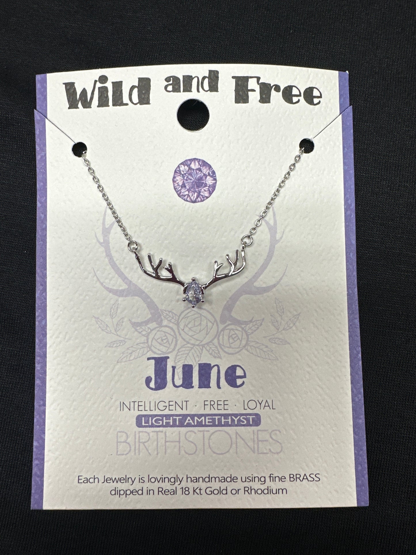 Antler Birthstone Necklaces