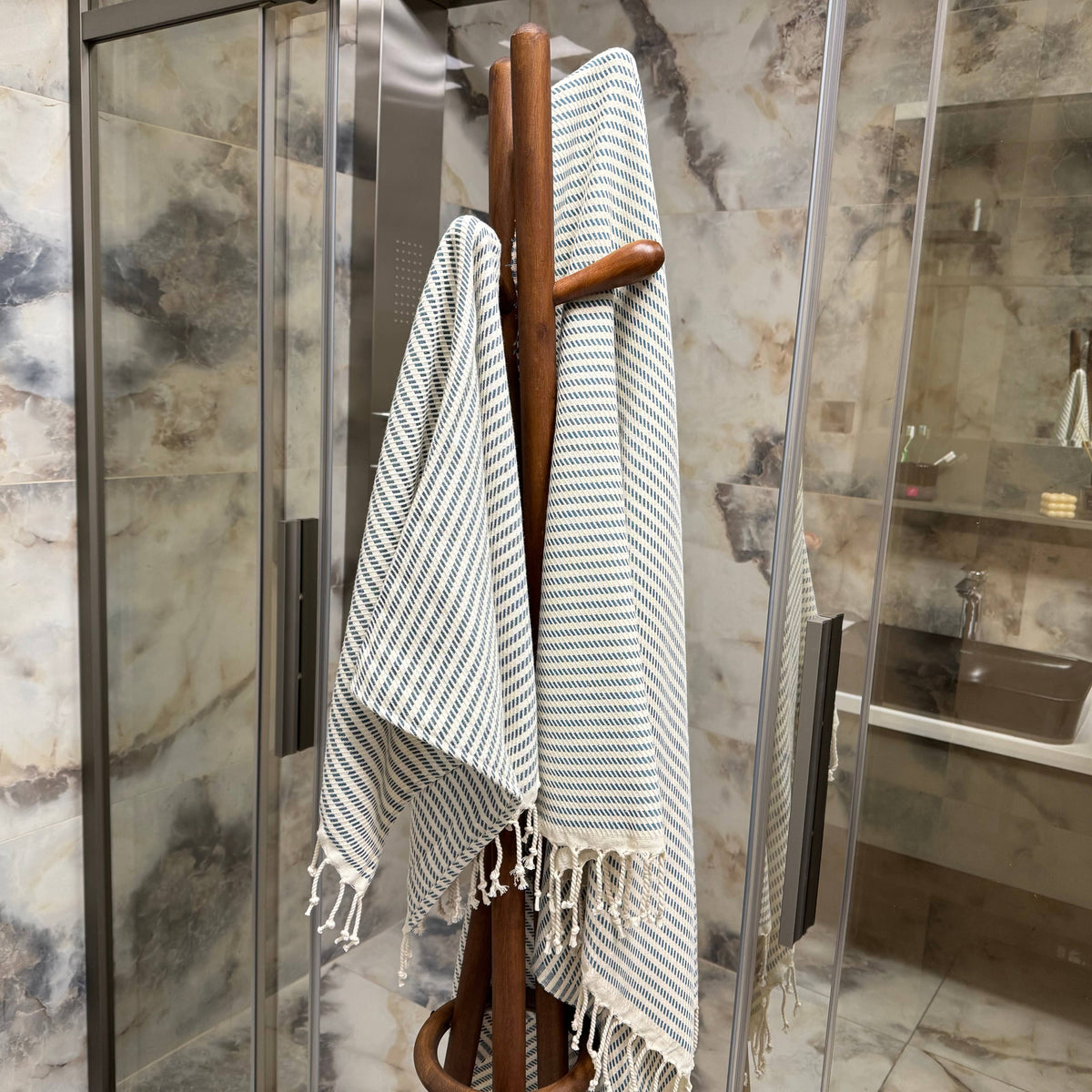 Striped Turkish Towel – Custom Name Embroidery