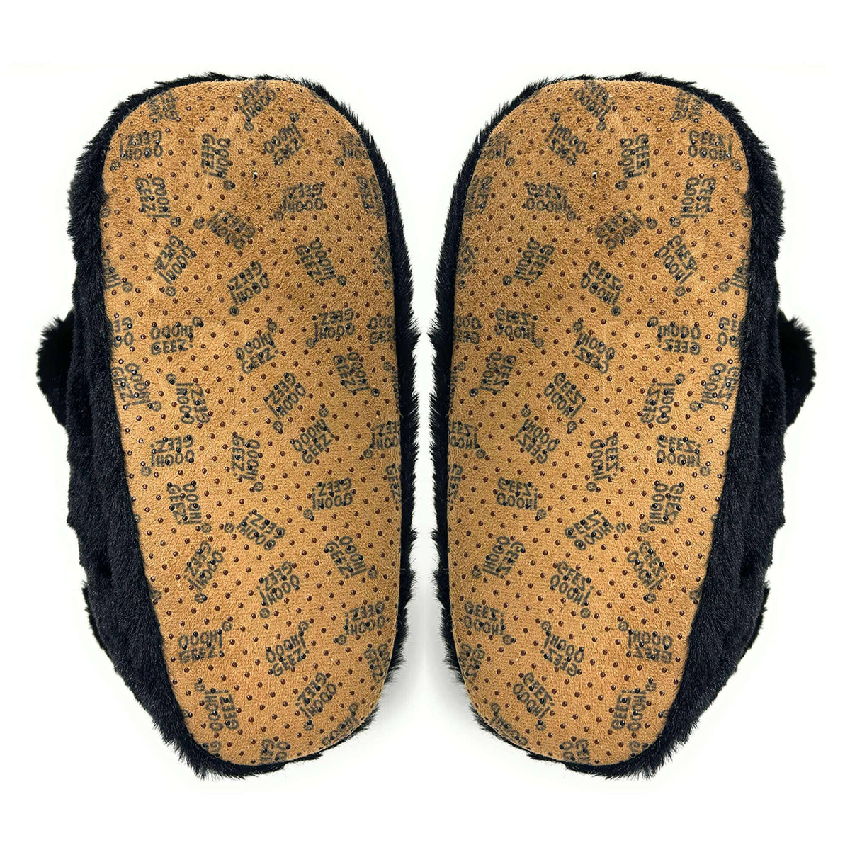 Homer the Black Bear | Kid's Plush Non Slip Slippers