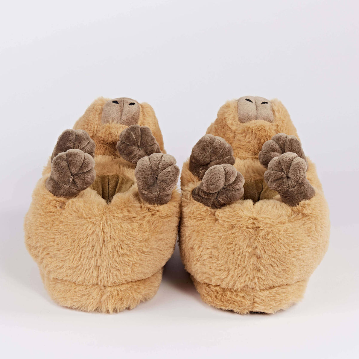 Mabel the Capybara | Kids Animal Plush Slippers with Gripper