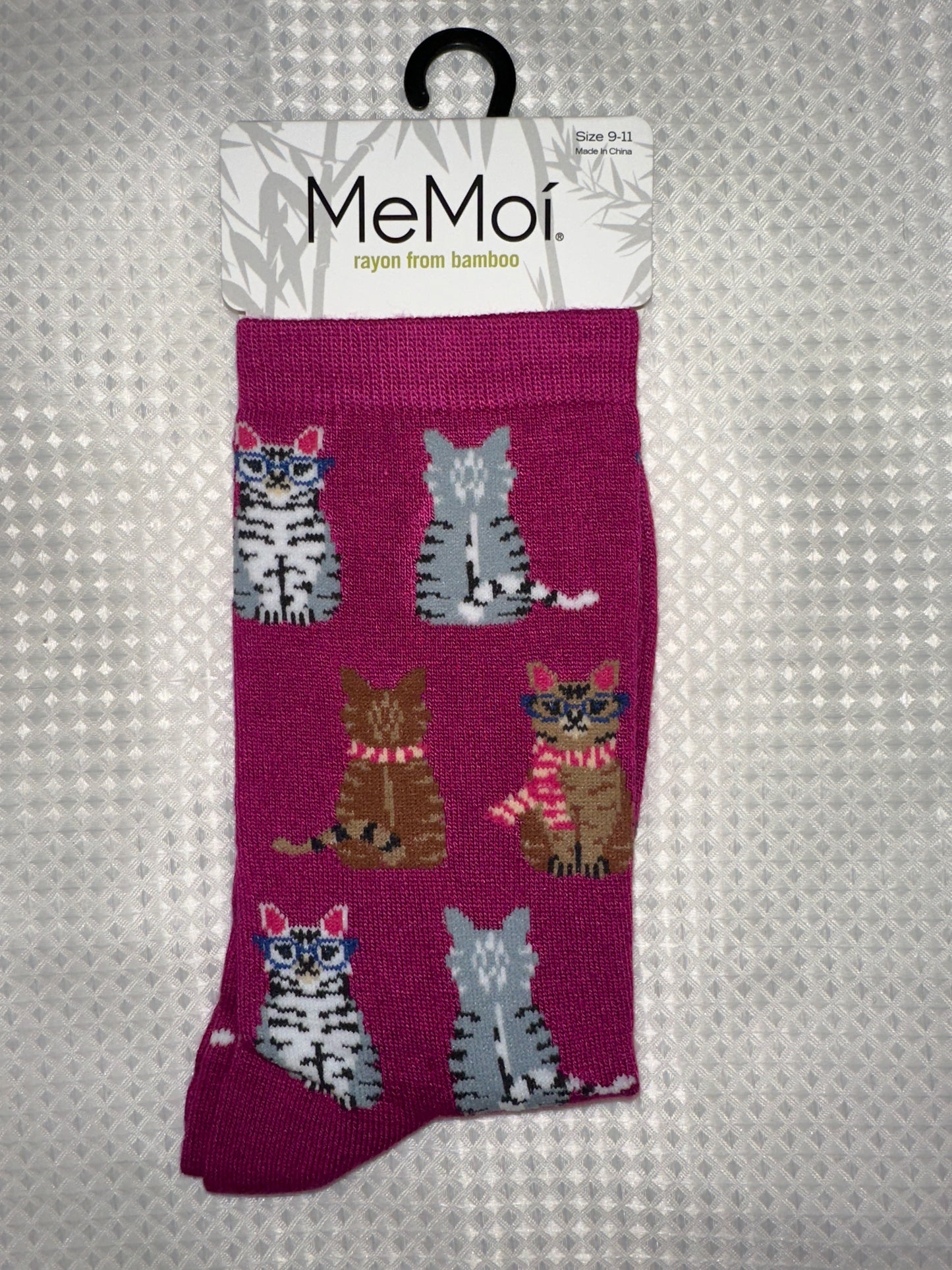 Studious Cat Bamboo Crew Socks