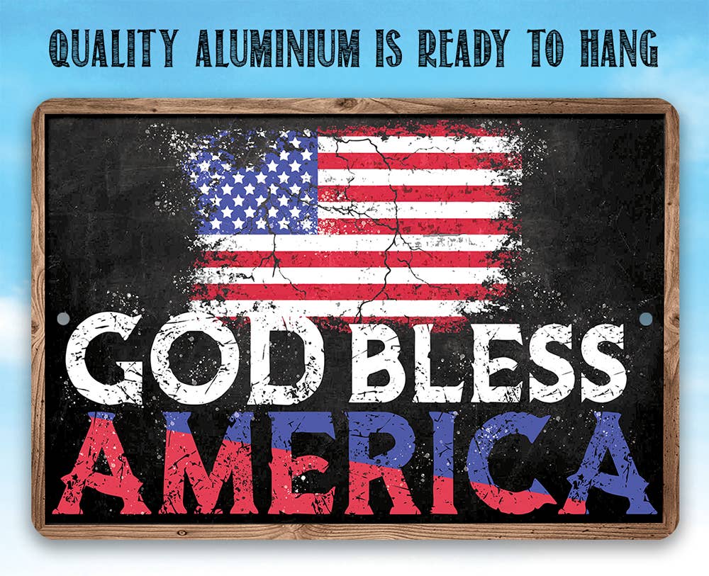 Patriotic Sign | God Bless America Chalkboard