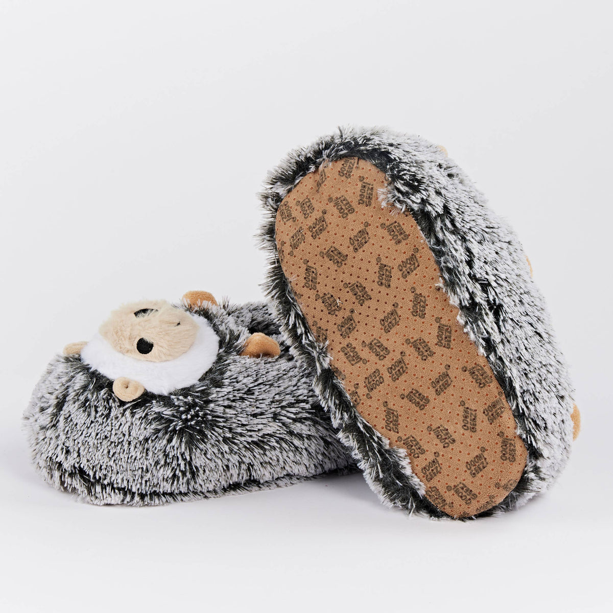 Biscuit the Hedge | Kid's Fluffy Novelty Non-Slip Slippers