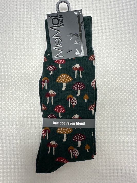 Mushroom Fields Men's Bamboo Crew Socks