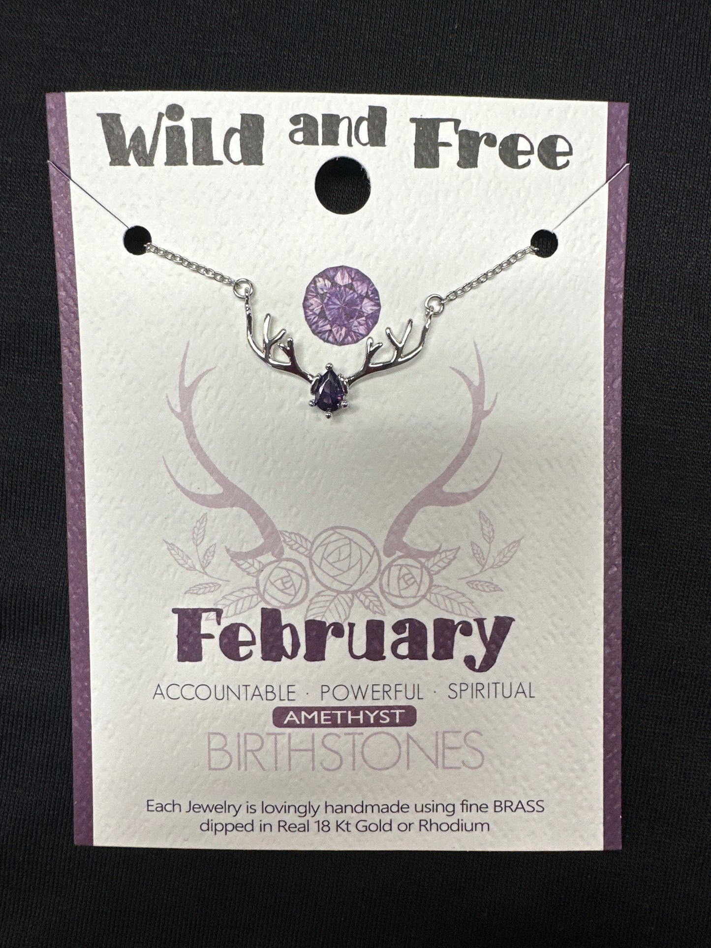 Antler Birthstone Necklaces