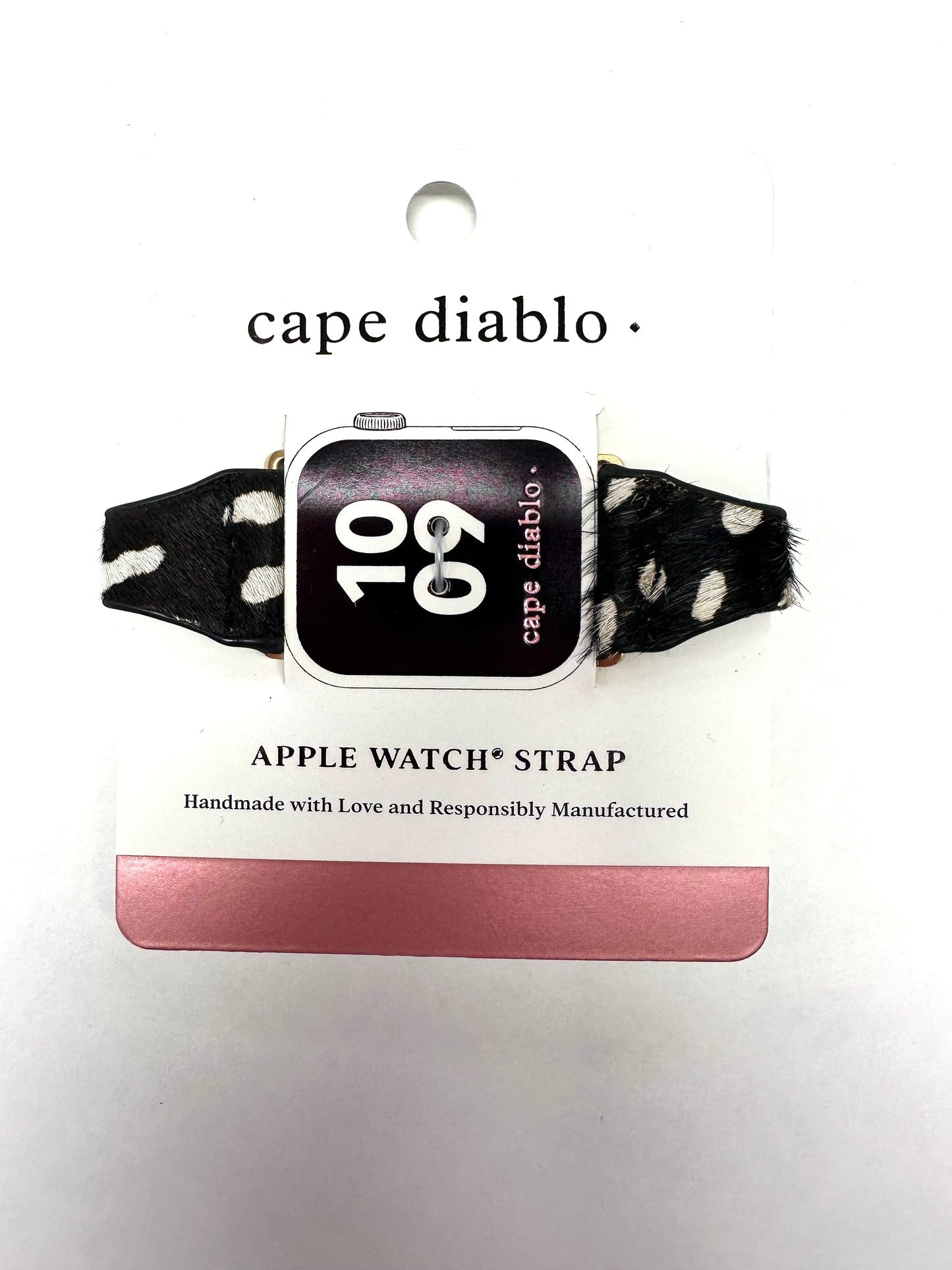 Monochrome Safari Leather Apple Watch Strap