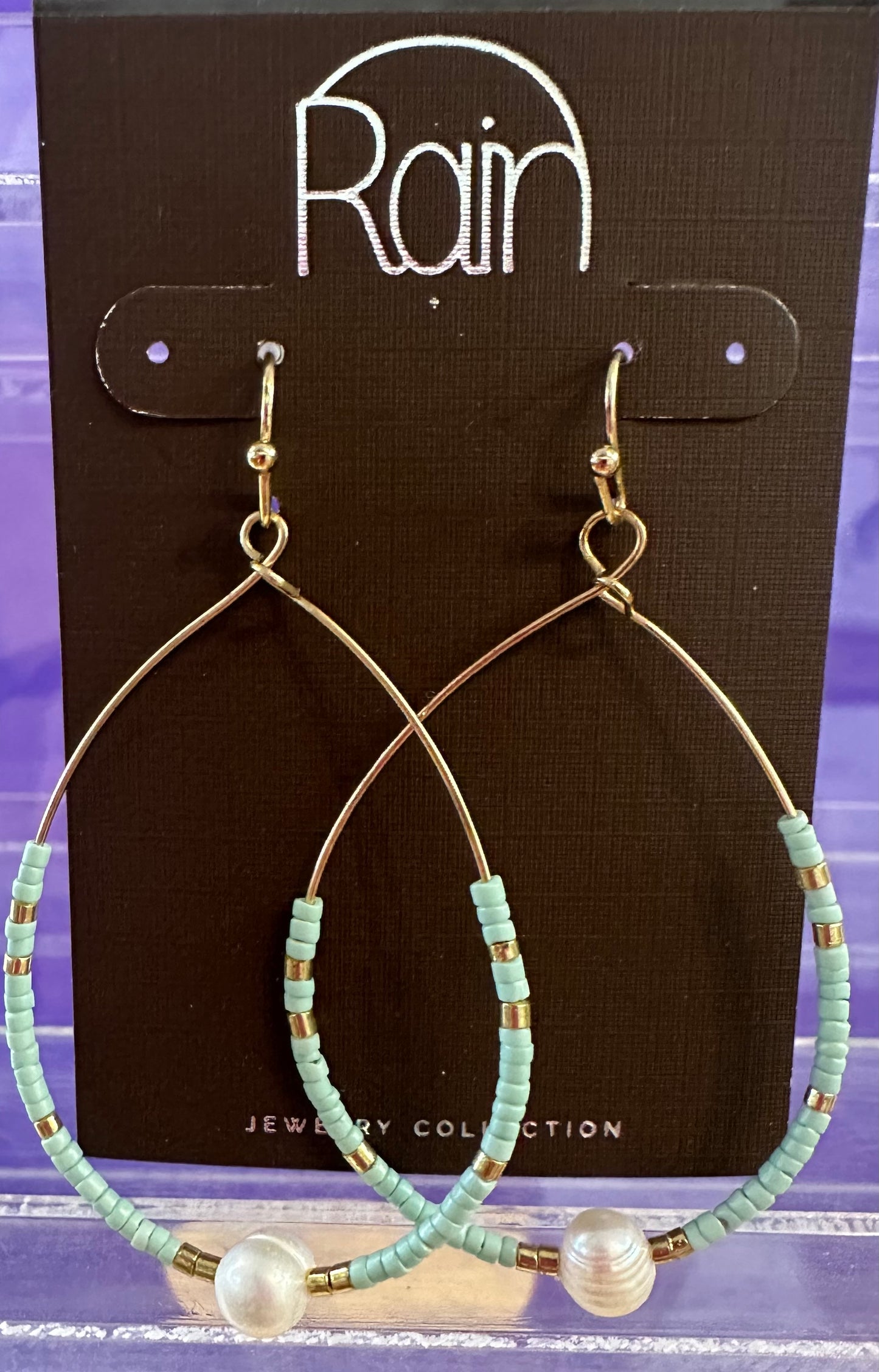 Seed Bead FWP Circle Rain Earrings
