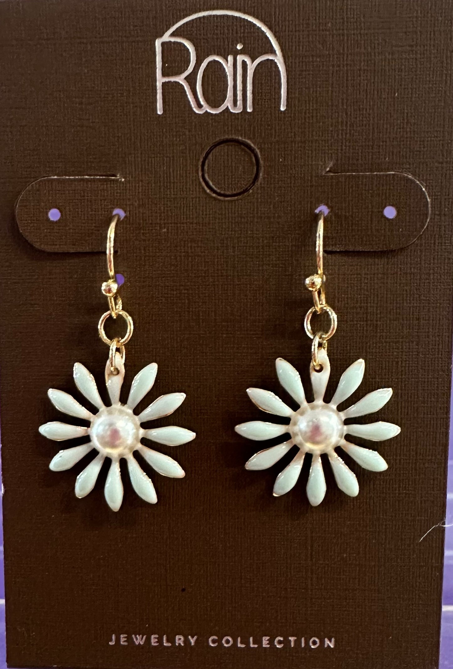 Mint Green Flower Rain Earrings