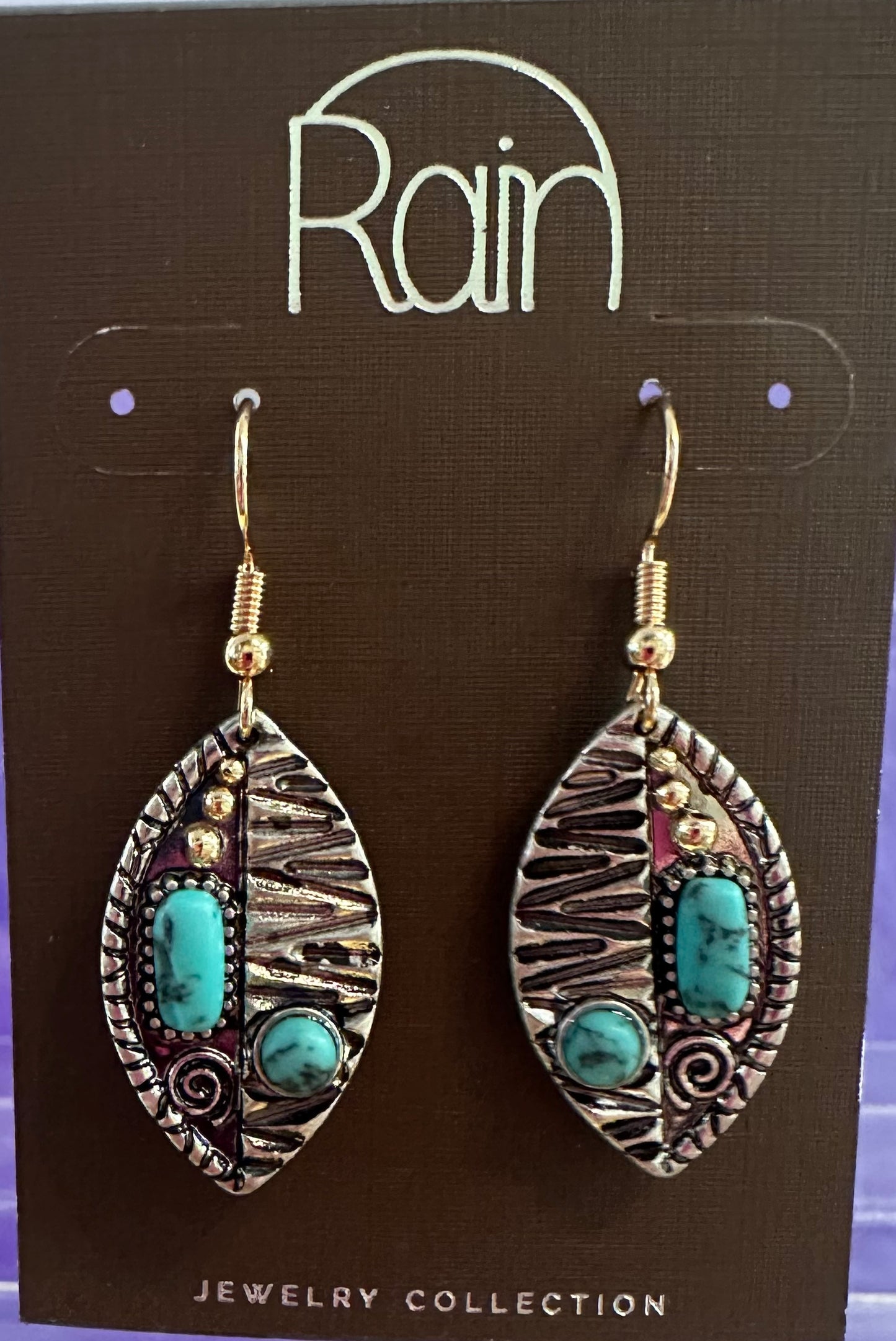 TQ Native Leaf Rain Earrings
