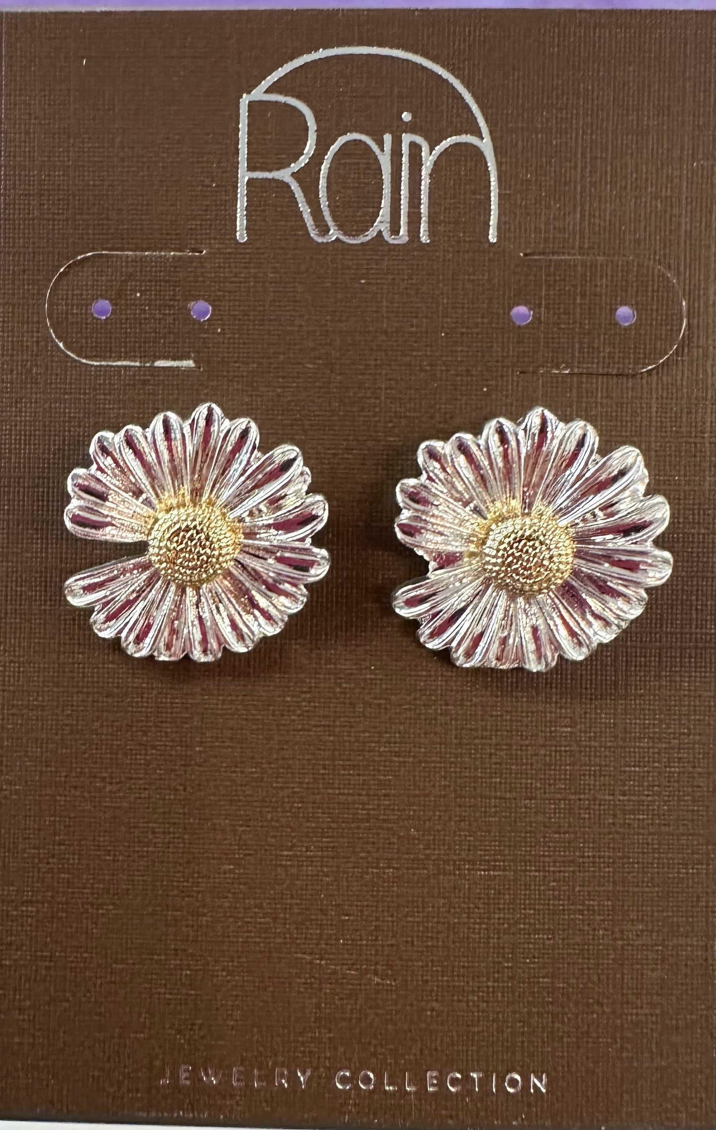 Daisy Face Post Rain Earrings