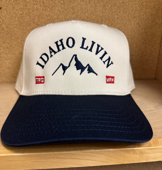 Idaho Livin Hat (Cream/Navy)