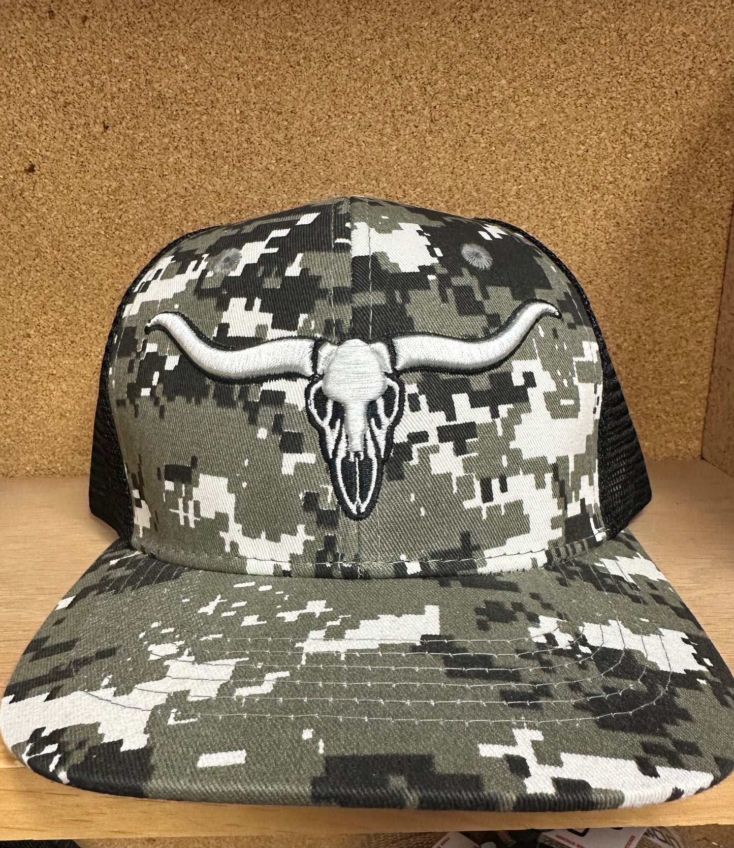 3D Camo Longhorn Hat