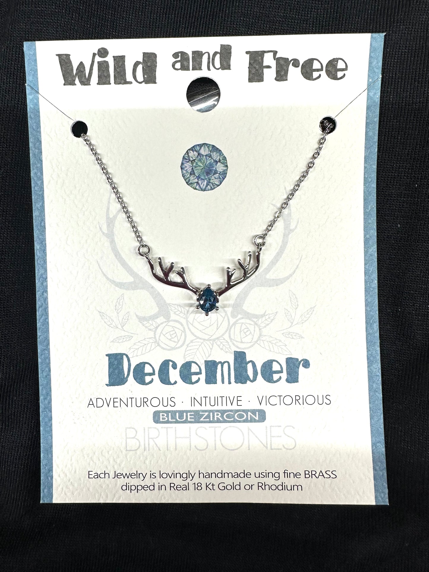 Antler Birthstone Necklaces