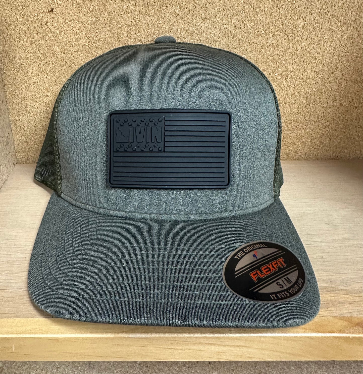 Flag Patch Idaho Livin Hat (Olive/Black)