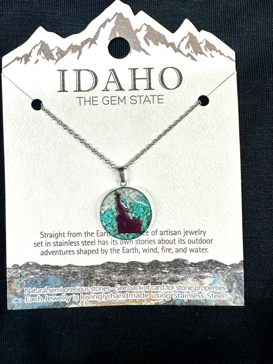 Idaho Gem Circle Necklace