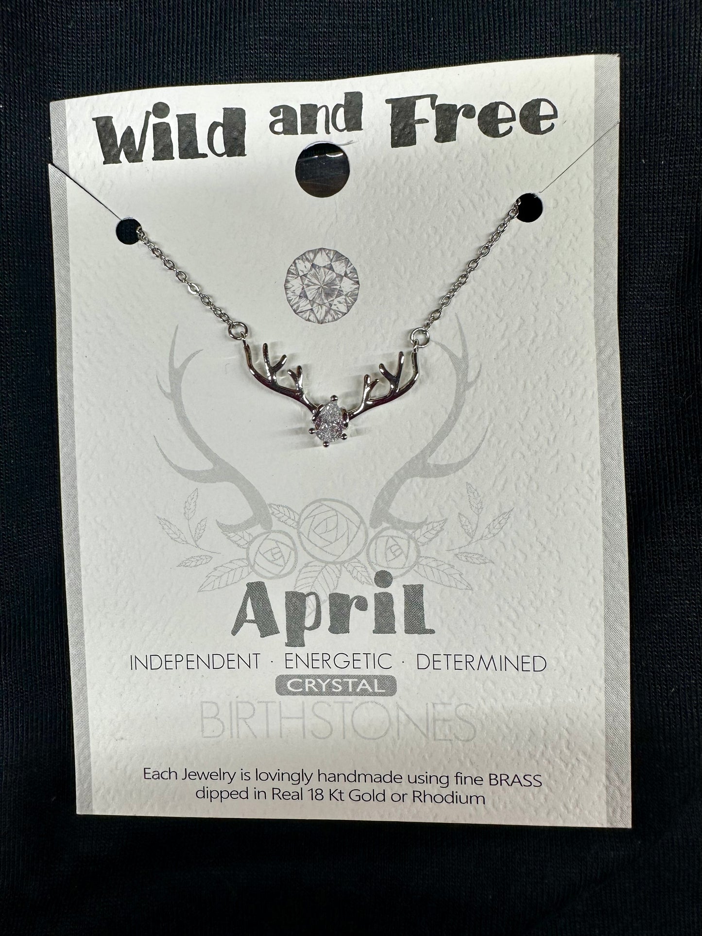 Antler Birthstone Necklaces