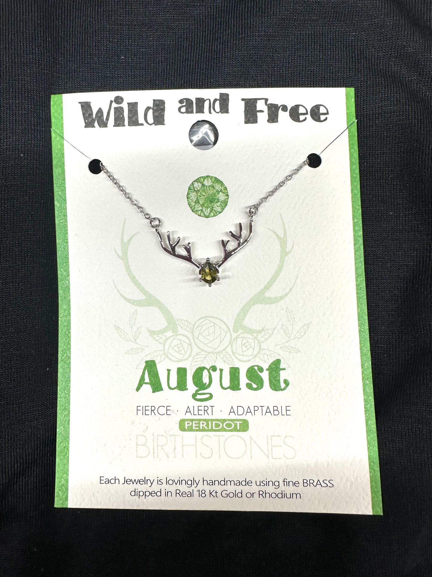 Antler Birthstone Necklaces