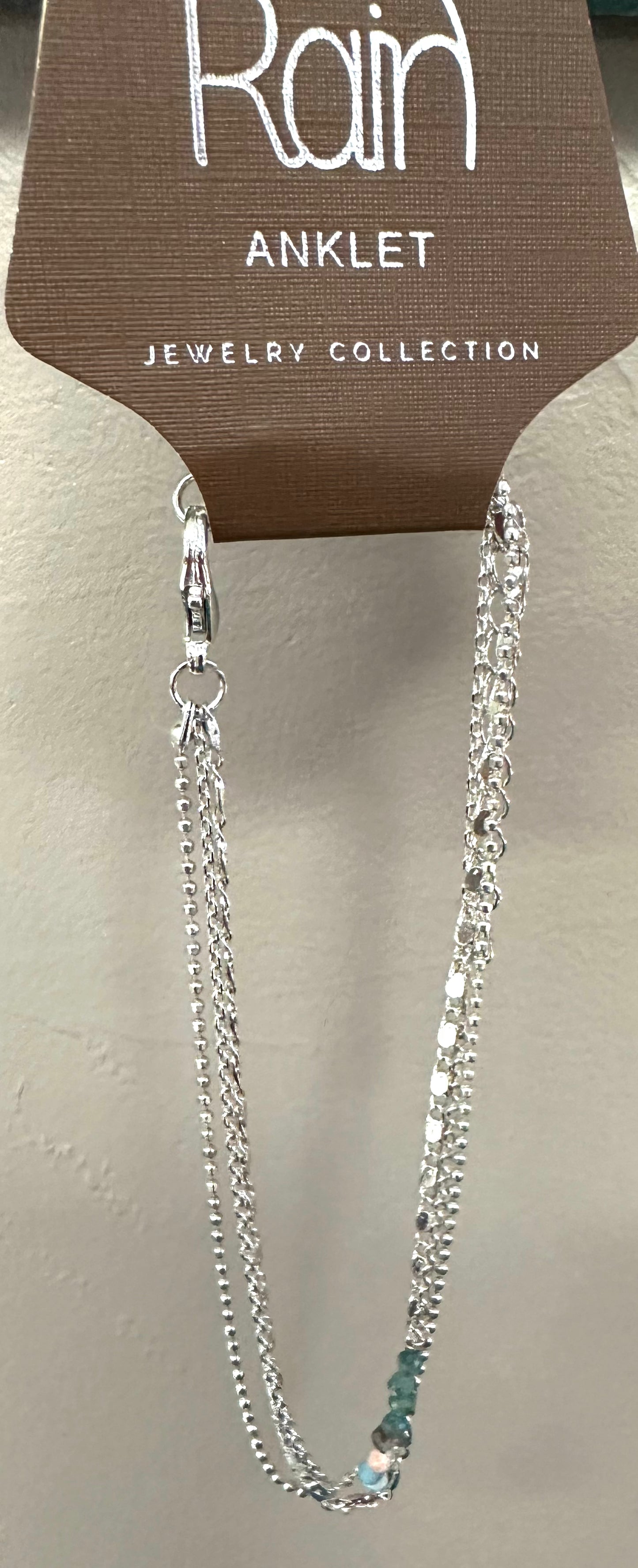 Blue Bead Chain Anklet