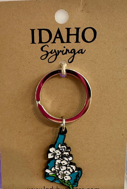 Idaho Syringa Enamel Key-Chain