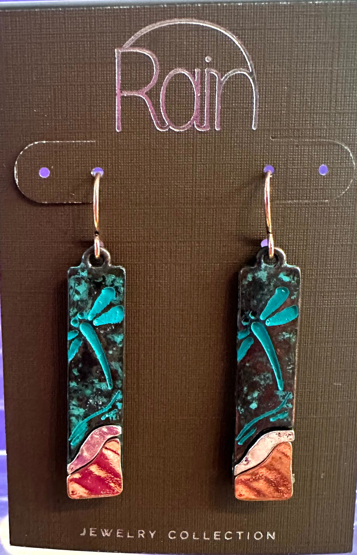 Dragonfly Landscape Rain Earrings