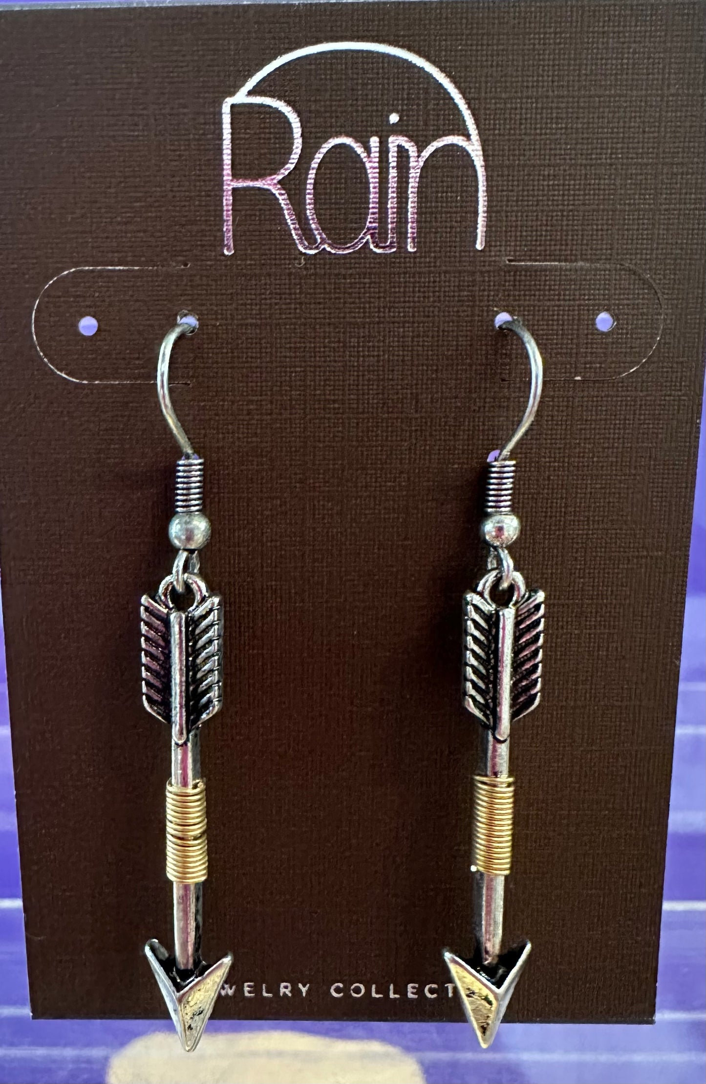 Wire Wrap Arrow Rain Earrings
