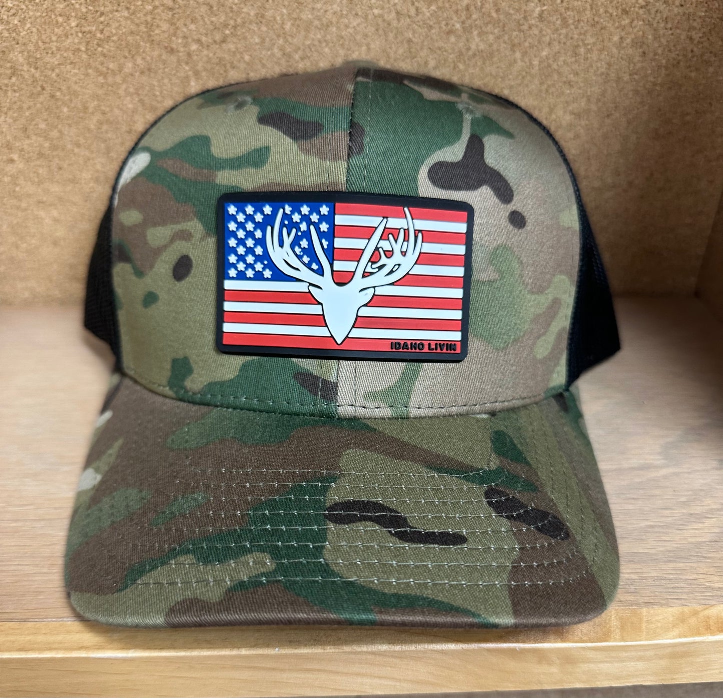 Camo Flag Patch Hat (Camo/Black)