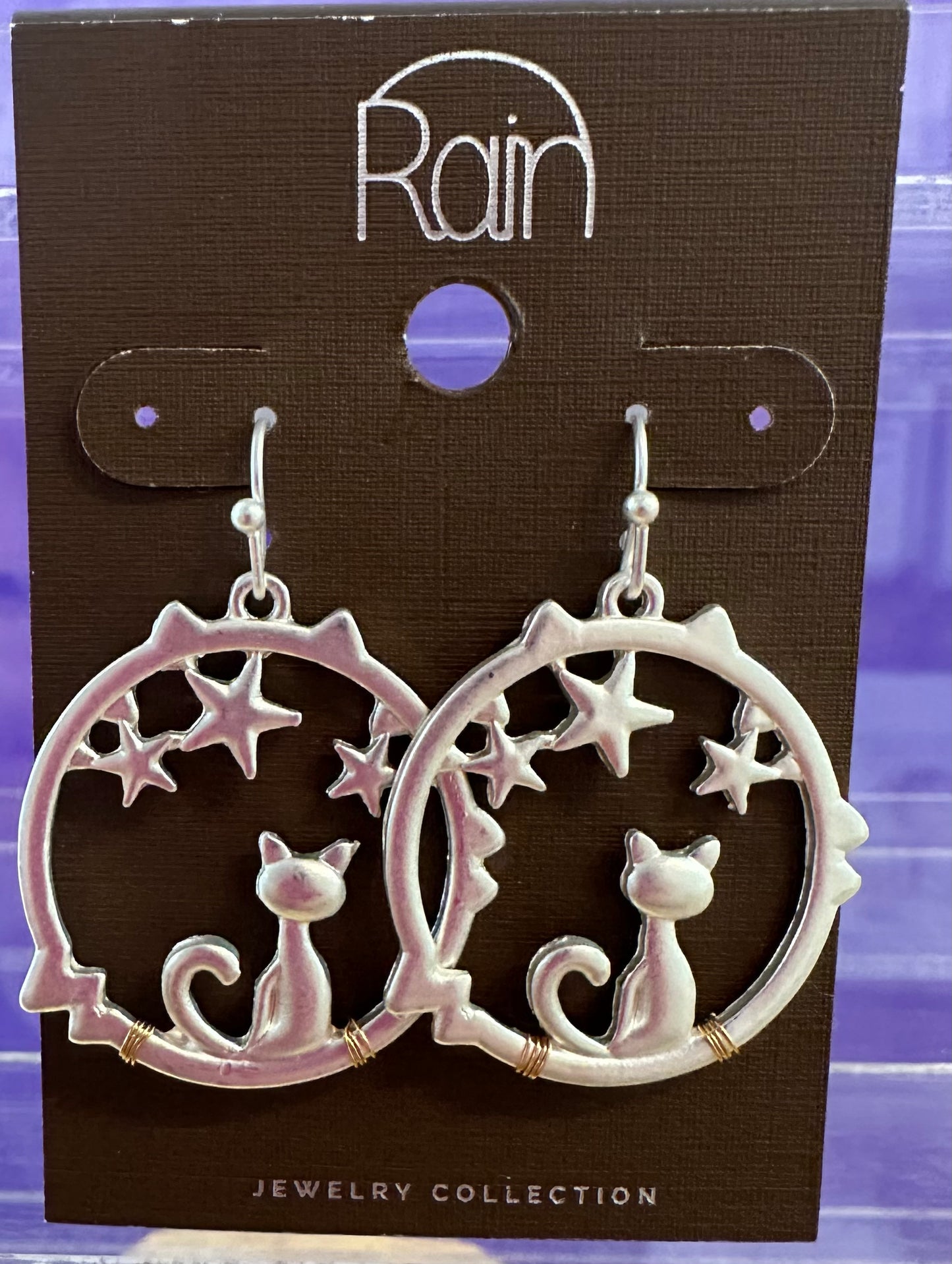 Night Sky Silhouette Rain Earrings