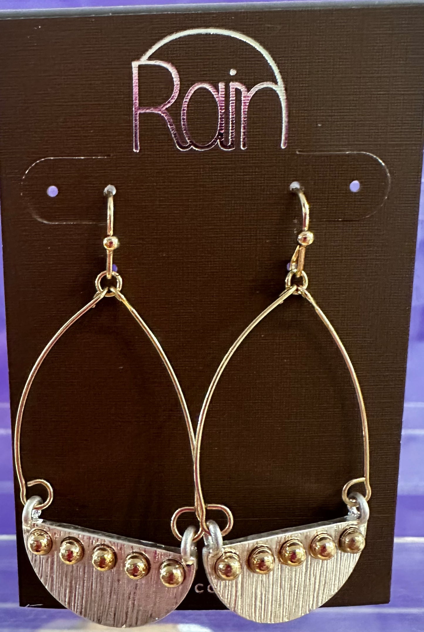 Silver Drop Rain Earrings